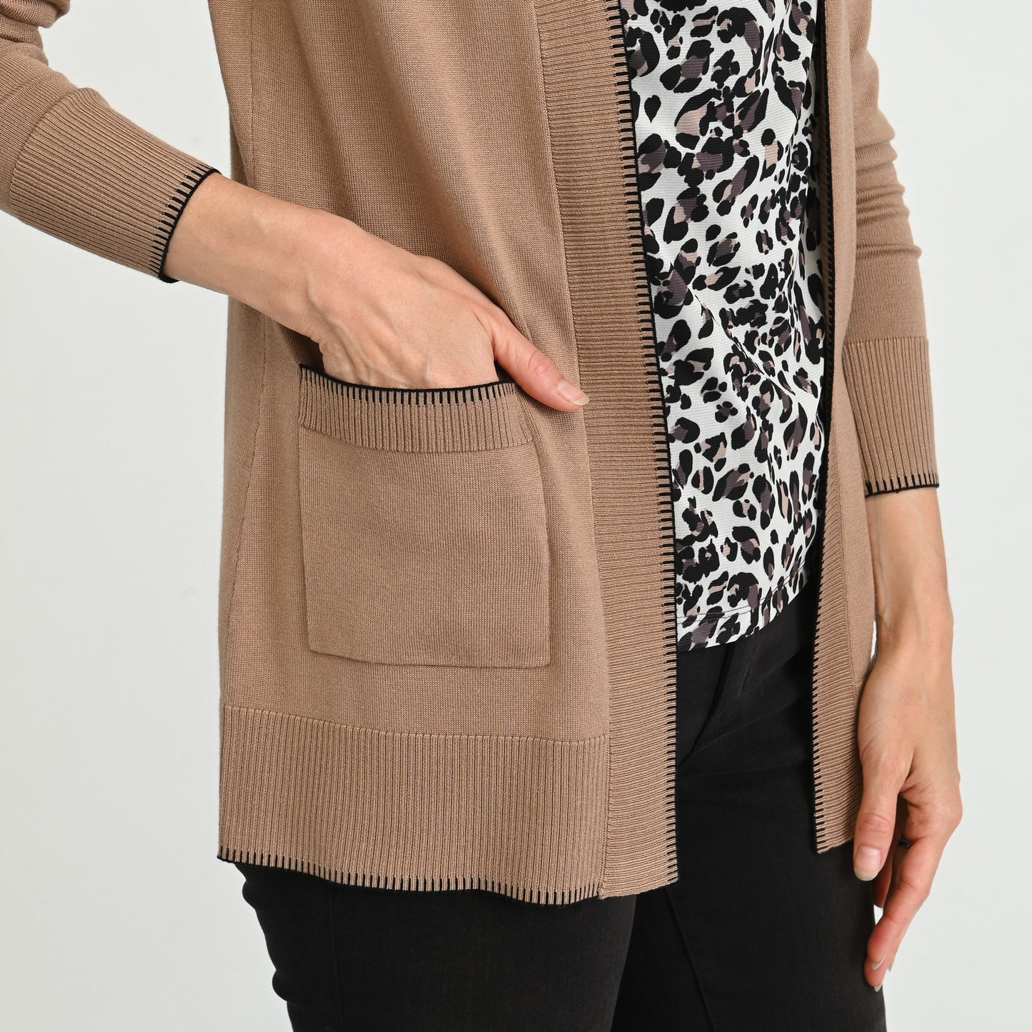 Christopher & Banks Whipstitch Detail Cardigan