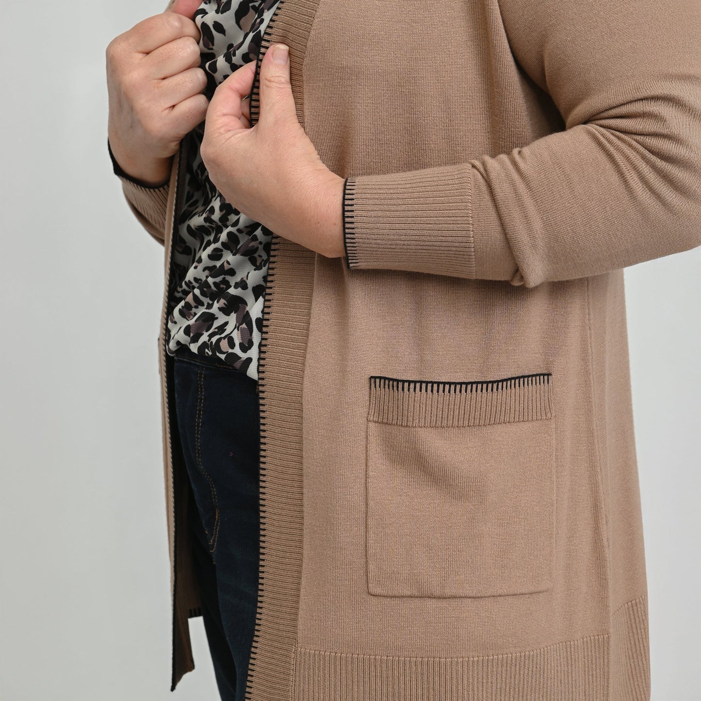 Christopher & Banks Whipstitch Detail Cardigan