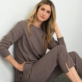 Christopher & Banks Relaxed Restyled Ribbed Pull on Straight Leg Pant