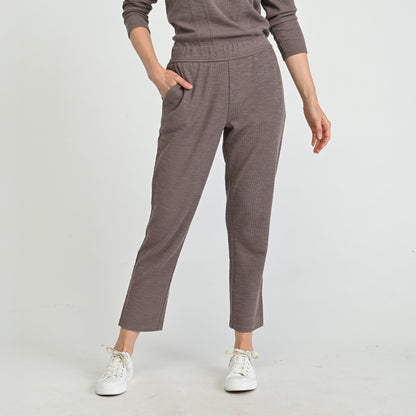 Christopher & Banks Relaxed Restyled Ribbed Pull on Straight Leg Pant