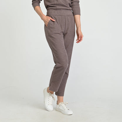 Christopher & Banks Relaxed Restyled Ribbed Pull on Straight Leg Pant