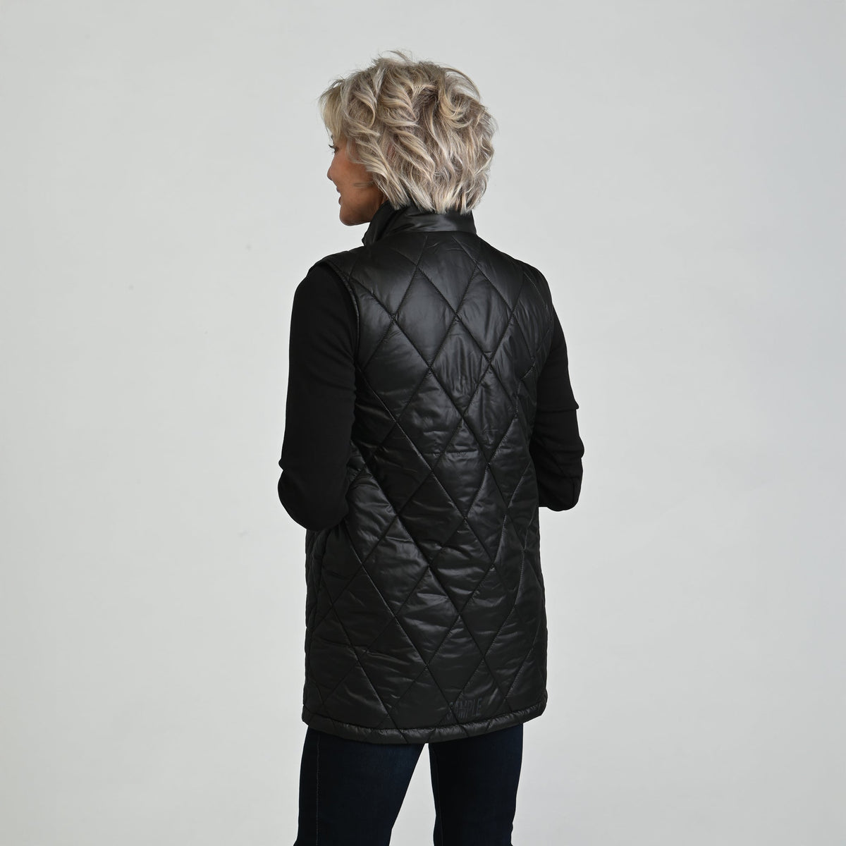 Christopher & Banks Corduroy Collared Quilted Vest