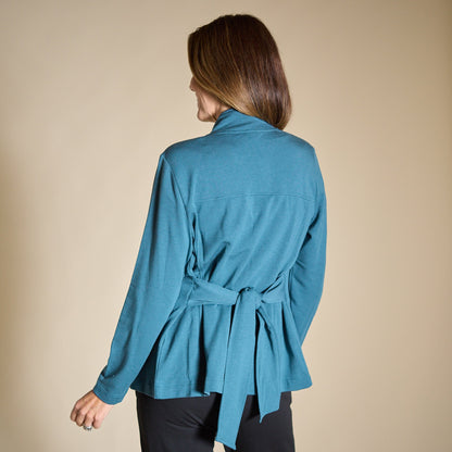 Christopher & Banks Relaxed Restyled Pleat Detail Tie Waist Jacket