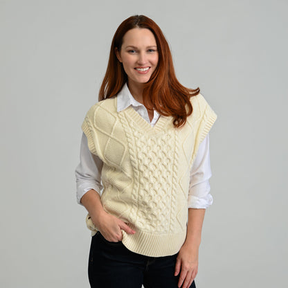Christopher & Banks Fisherman Stitch Pullover Vest
