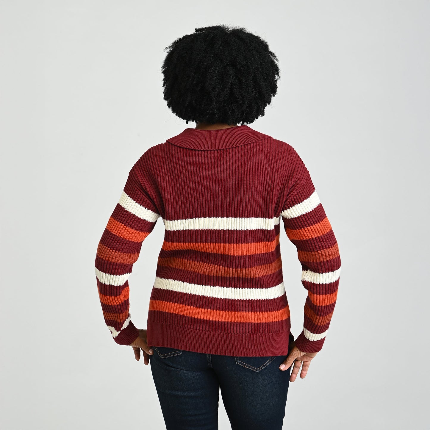 Christopher & Banks Textured Stitch Striped Sweater