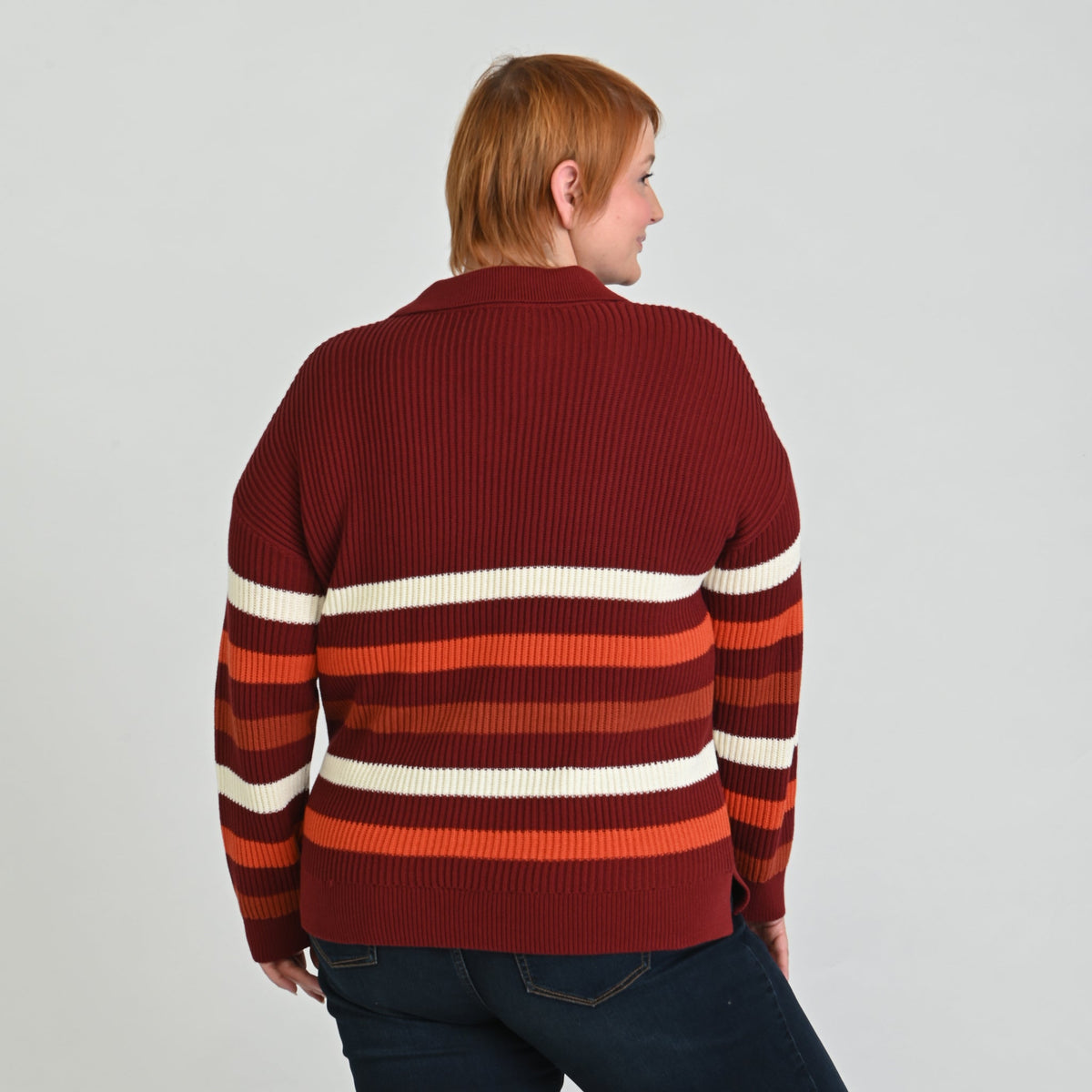 Christopher & Banks Textured Stitch Striped Sweater