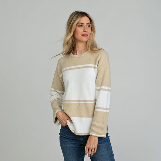 Christopher & Banks Stripe Crew Neck Sweater