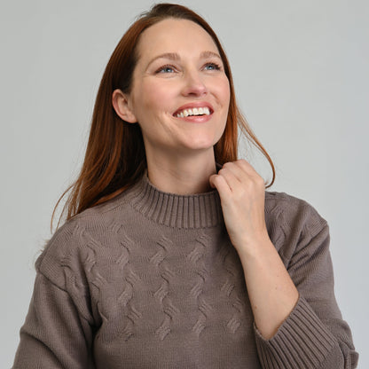 Christopher & Banks Ribbed Mock Neck Sweater