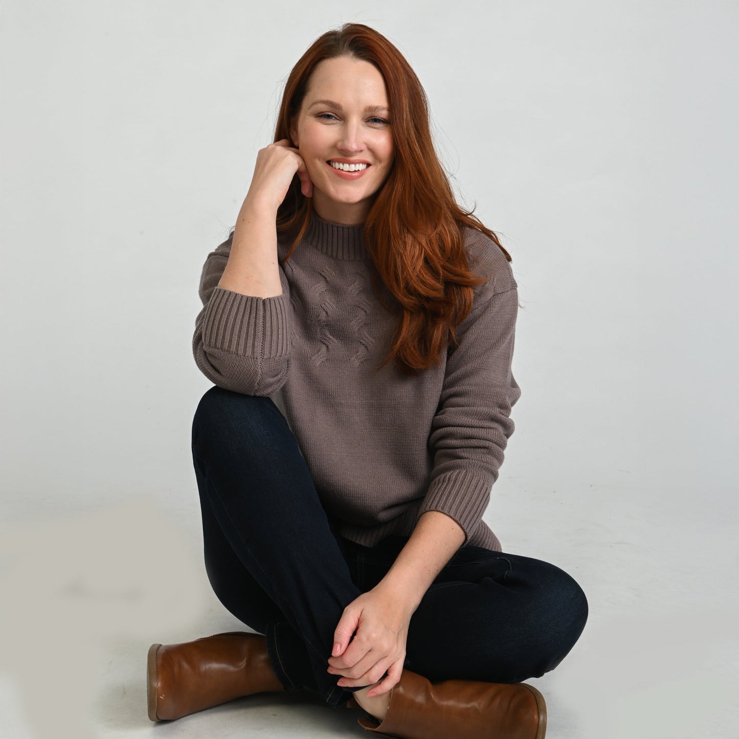 Christopher & Banks Ribbed Mock Neck Sweater