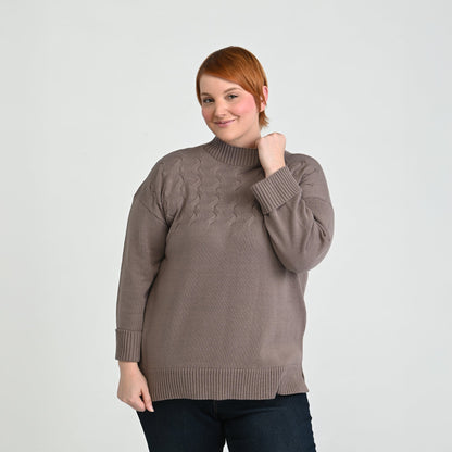 Christopher & Banks Ribbed Mock Neck Sweater
