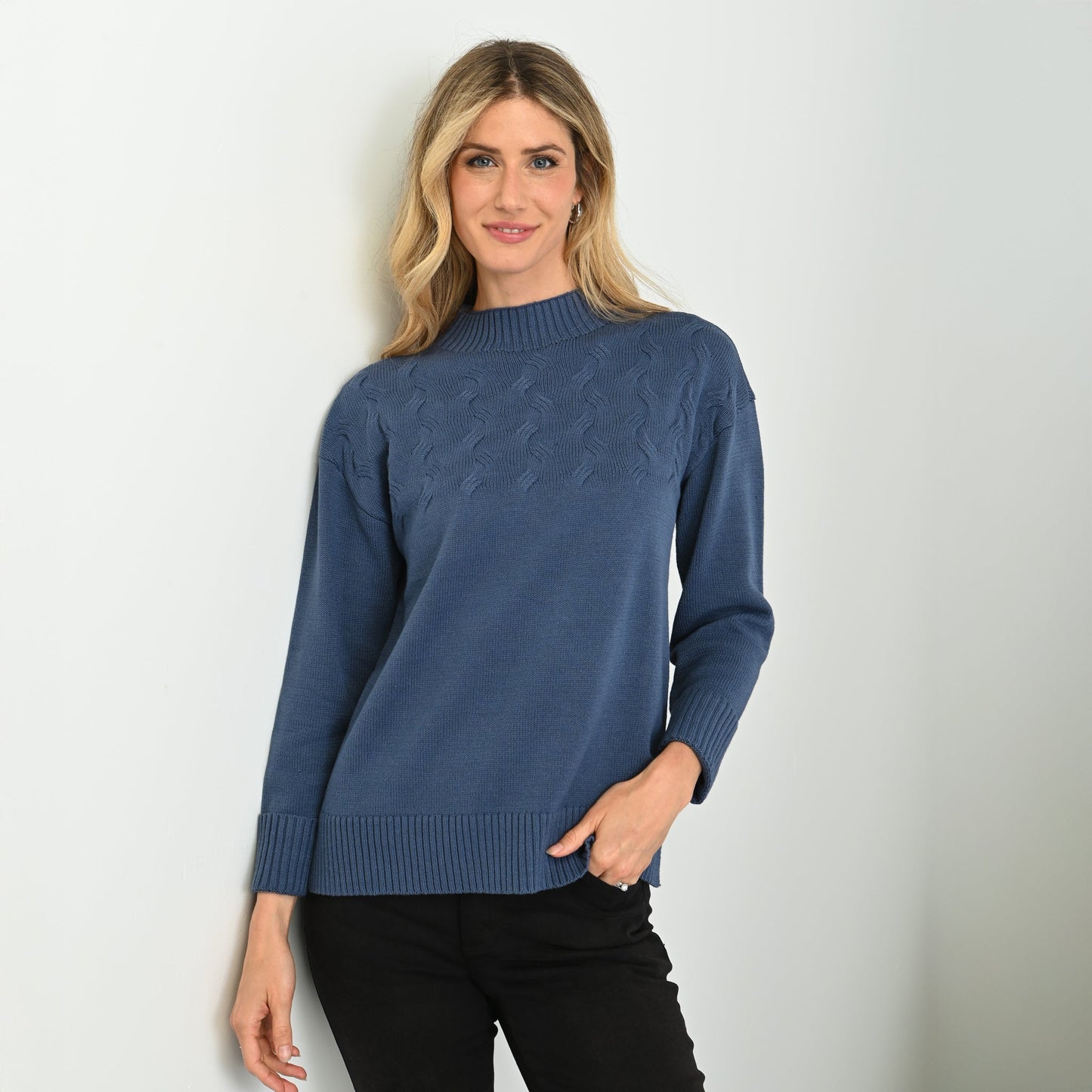 Christopher & Banks Ribbed Mock Neck Sweater
