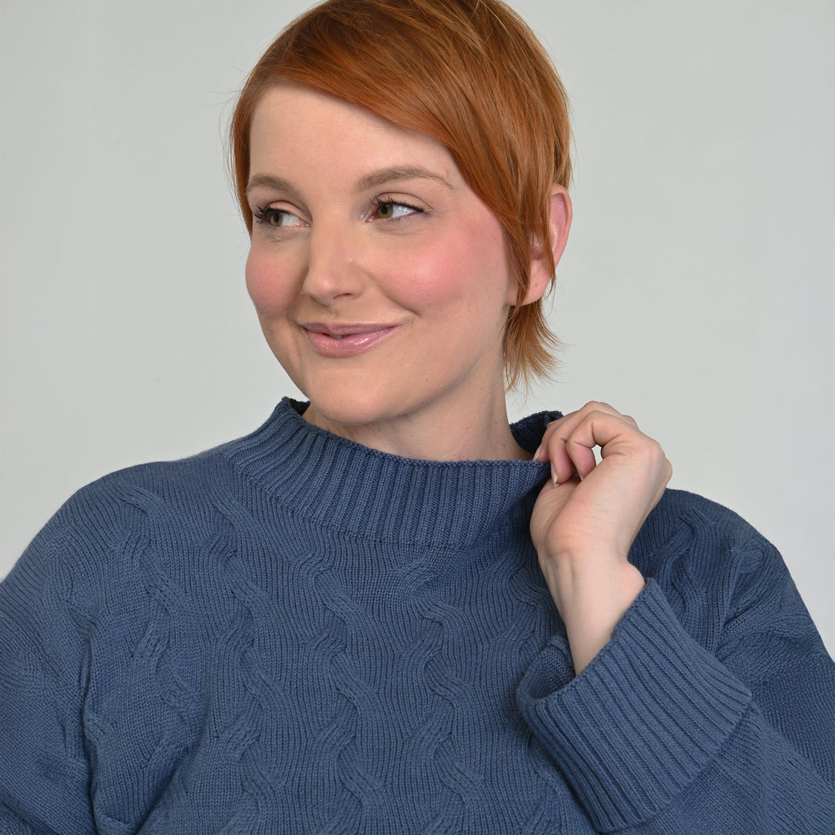 Christopher & Banks Ribbed Mock Neck Sweater