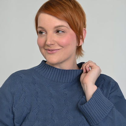 Christopher & Banks Ribbed Mock Neck Sweater