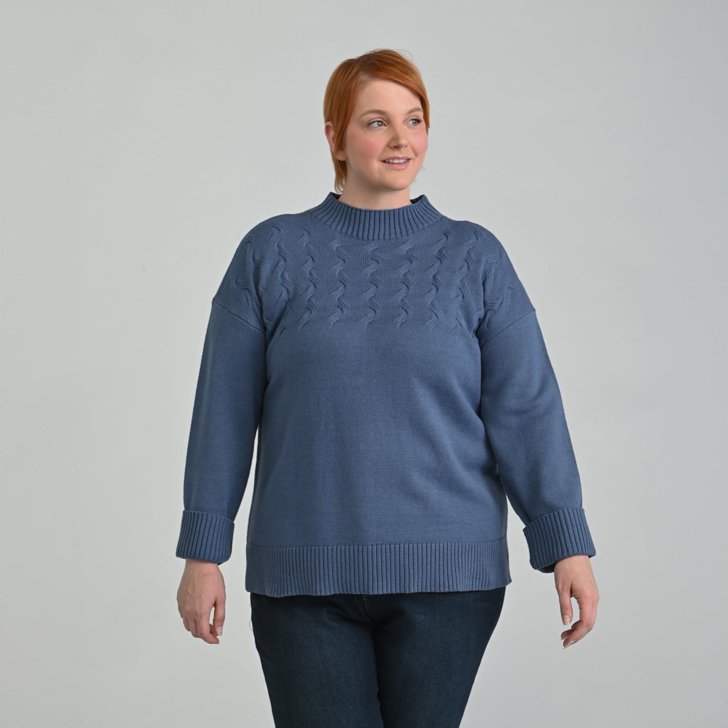 Christopher & Banks Ribbed Mock Neck Sweater