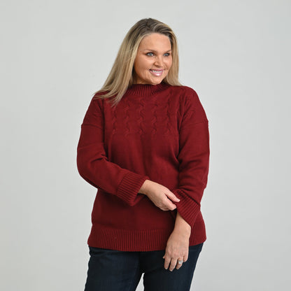 Christopher & Banks Ribbed Mock Neck Sweater