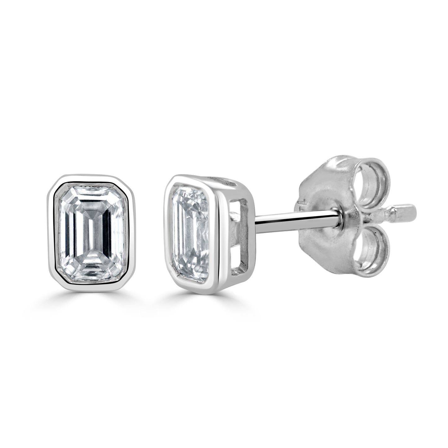 Sabrina Designs 14K Gold 0.47ctw Diamond Emerald-Cut Stud Earrings