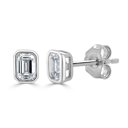 Sabrina Designs 14K Gold 0.47ctw Diamond Emerald-Cut Stud Earrings