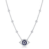 Sabrina Designs 14K Gold Blue Sapphire & Diamond Evil Eye Necklace