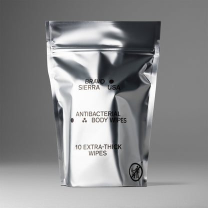 Bravo Sierra Antibacterial Body Wipes 10ct
