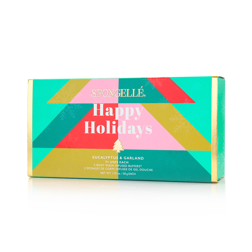 Spongellé Happy Holidays Holiday Tree Body Wash Infused Gift Set
