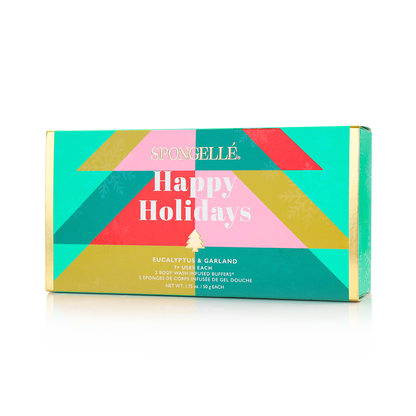 Spongellé Happy Holidays Holiday Tree Body Wash Infused Gift Set