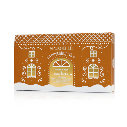 Spongellé Everything Nice Holiday Gingerbread Body Wash Infused Buffer Gift Set
