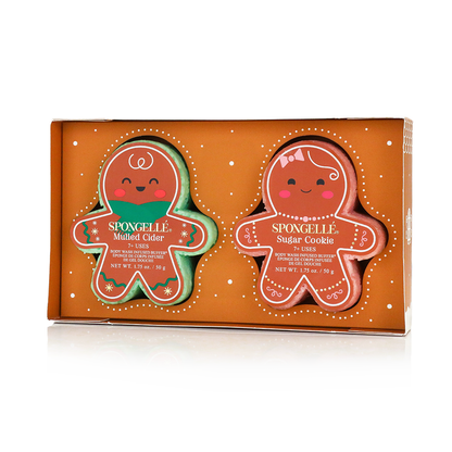 Spongellé Everything Nice Holiday Gingerbread Body Wash Infused Buffer Gift Set
