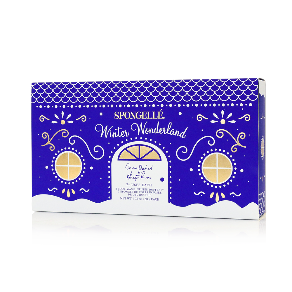 Spongellé Winter Wonderland Holiday Snowman Body Wash Infused Buffer Gift Set