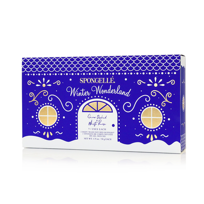 Spongellé Winter Wonderland Holiday Snowman Body Wash Infused Buffer Gift Set