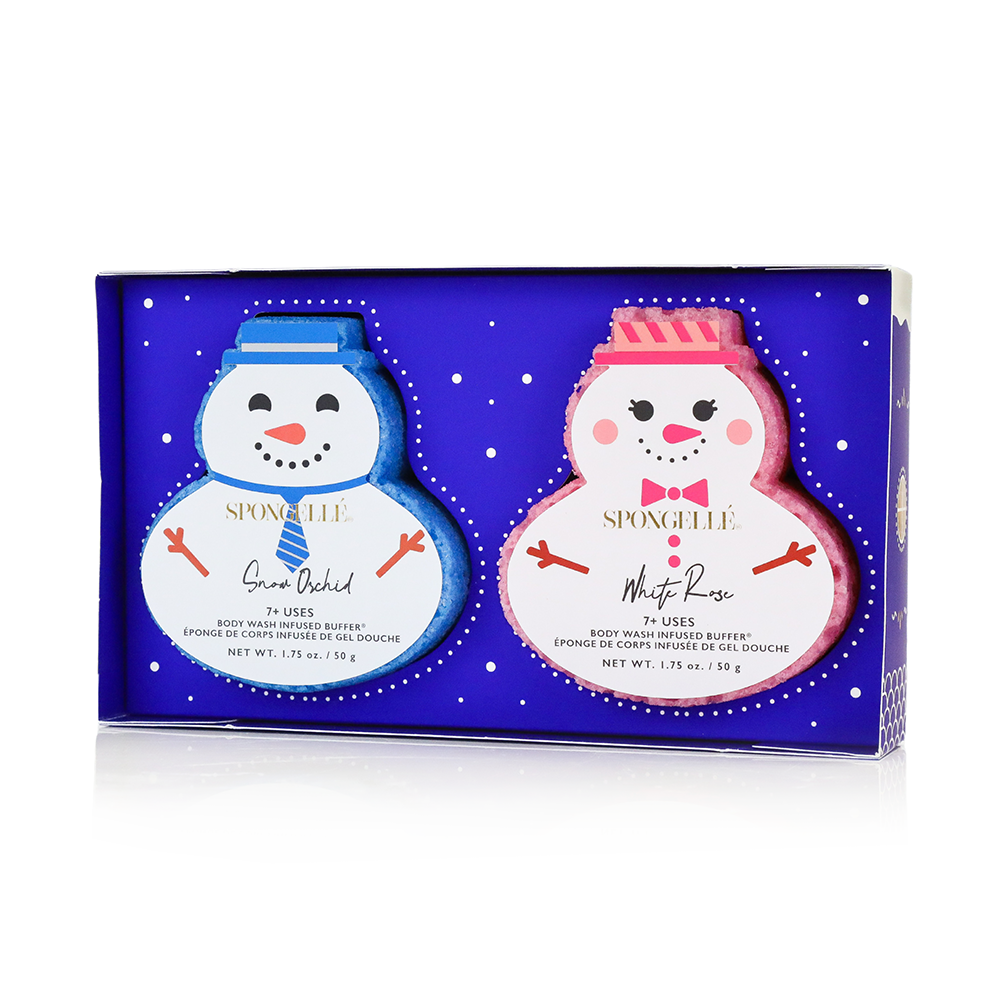 Spongellé Winter Wonderland Holiday Snowman Body Wash Infused Buffer Gift Set
