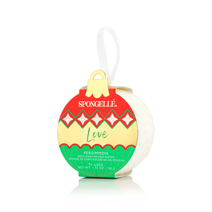 Spongellé Deck the Halls Holiday Ornament Body Wash Infused Buffer Gift Set