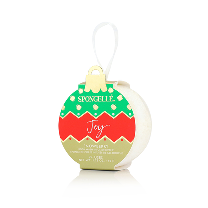 Spongellé Deck the Halls Holiday Ornament Body Wash Infused Buffer Gift Set