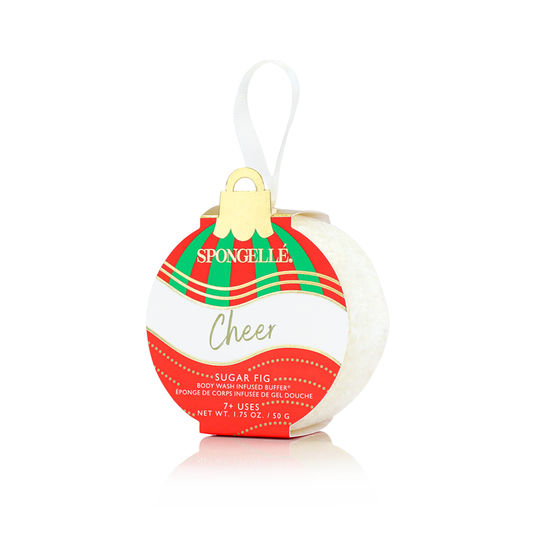 Spongellé Celebrate the Season Holiday Ornament Body Wash Infused Buffer Gift Set