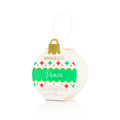Spongellé Celebrate the Season Holiday Ornament Body Wash Infused Buffer Gift Set