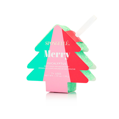 Spongellé Happy Holidays Holiday Tree Body Wash Infused Gift Set