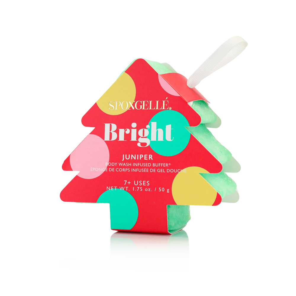 Spongellé Season's Greetings Holiday Tree Body Wash Infused Buffer Gift Set