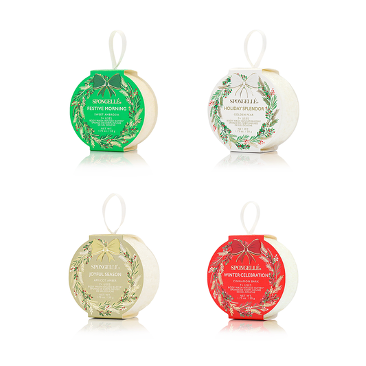 Spongellé Holiday Wreath Assorted Body Wash Infused Buffer Pack