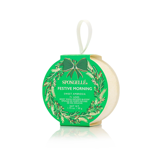 Spongellé Holiday Wreath Assorted Body Wash Infused Buffer Pack