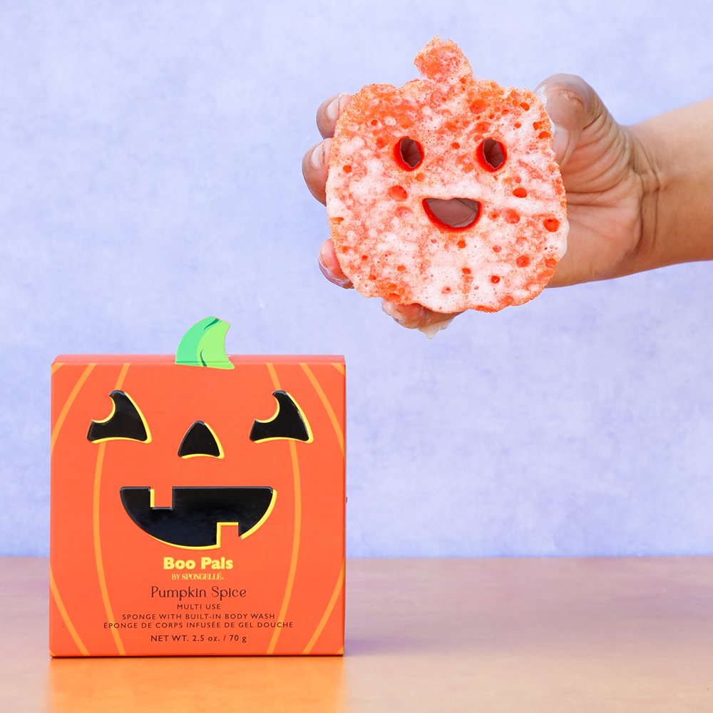 Spongellé Pumpkin Spice Pumpkin Boo Pals Body Wash Infused Buffer