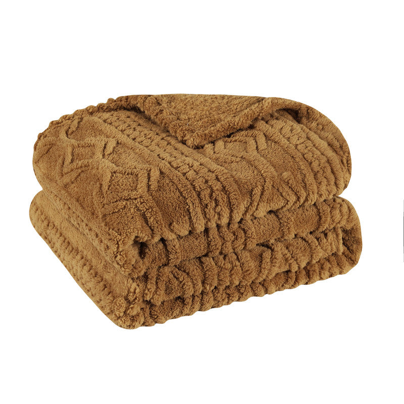Superior Arctic Boho Knit Jacquard Fleece Blanket