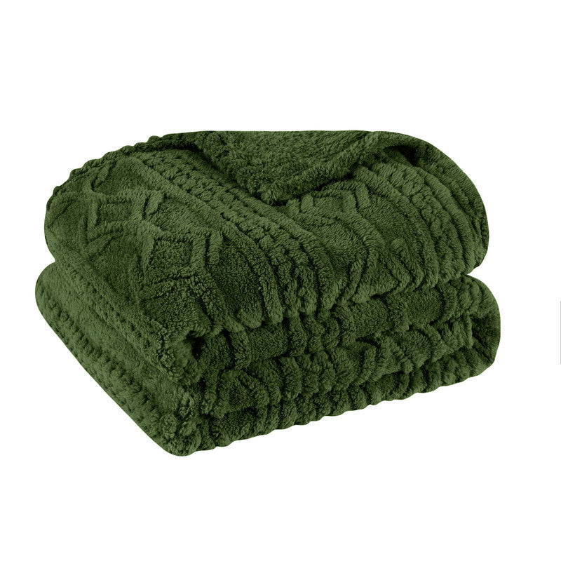 Superior Arctic Boho Knit Jacquard Fleece Blanket