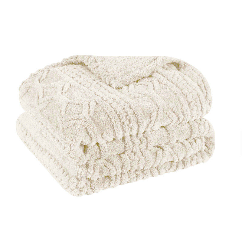 Superior Arctic Boho Knit Jacquard Fleece Blanket