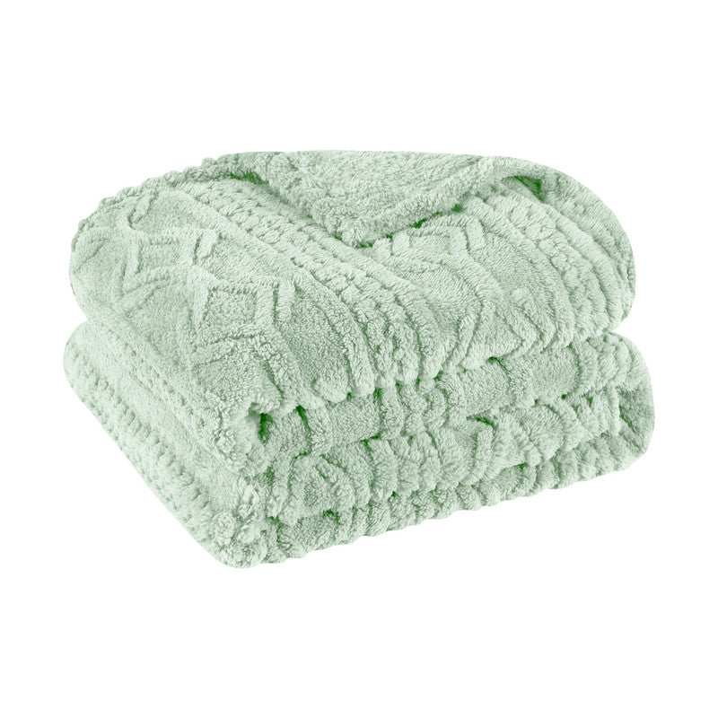 Superior Arctic Boho Knit Jacquard Fleece Blanket