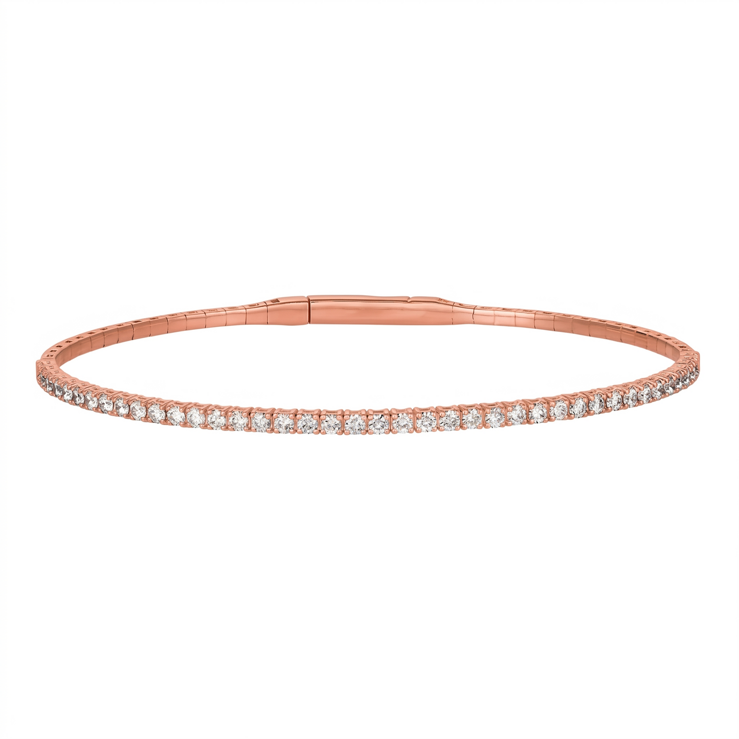 Morris & David 14K Gold Choice of Carat Weight Diamond Flex Bangle Bracelet