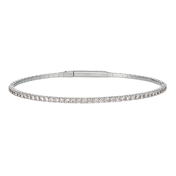 Morris & David 14K Gold Choice of Carat Weight Diamond Flex Bangle Bracelet
