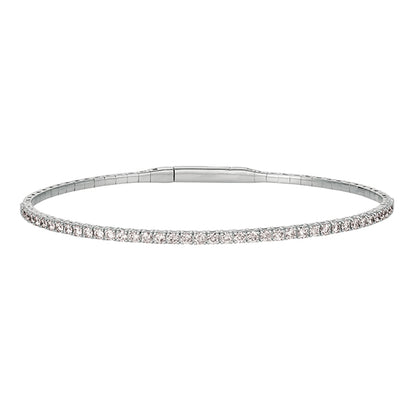 Morris & David 14K Gold Choice of Carat Weight Diamond Flex Bangle Bracelet