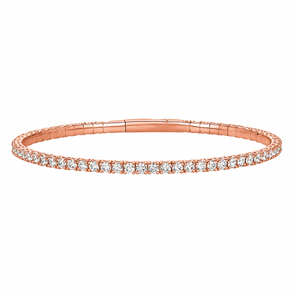 Morris & David 14K Gold Choice of Carat Weight Diamond Flex Bangle Bracelet