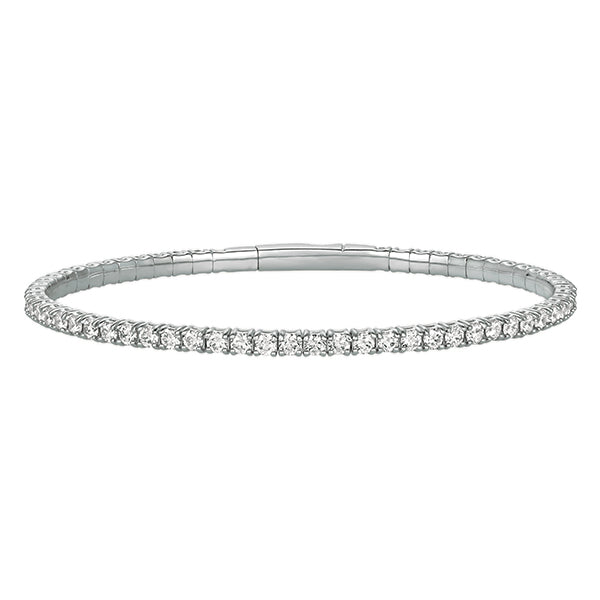 Morris & David 14K Gold Choice of Carat Weight Diamond Flex Bangle Bracelet