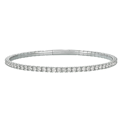Morris & David 14K Gold Choice of Carat Weight Diamond Flex Bangle Bracelet