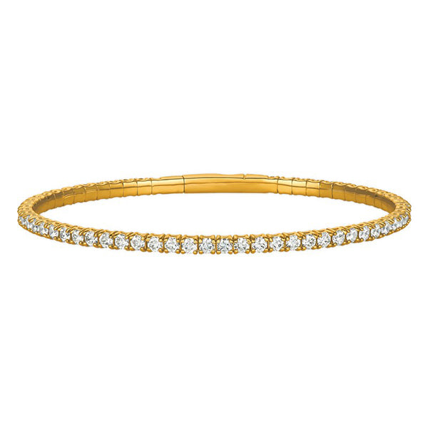 Morris & David 14K Gold Choice of Carat Weight Diamond Flex Bangle Bracelet